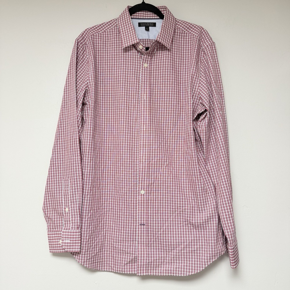 Banana Republic Non Iron Tailored Slim Fit Shirt Men's Size L